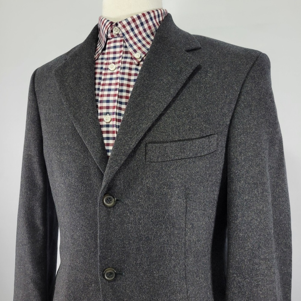 Gianfranco Ruffini Men's Sport Coat Blazer Flannel Gray Silk Wool Cashmere 38R - Picture 8 of 16